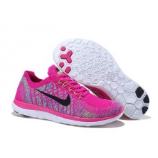 Nike free run flyknit 4.0 с розовым